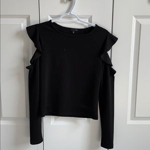 Long sleeve top with shoulder cut outs
